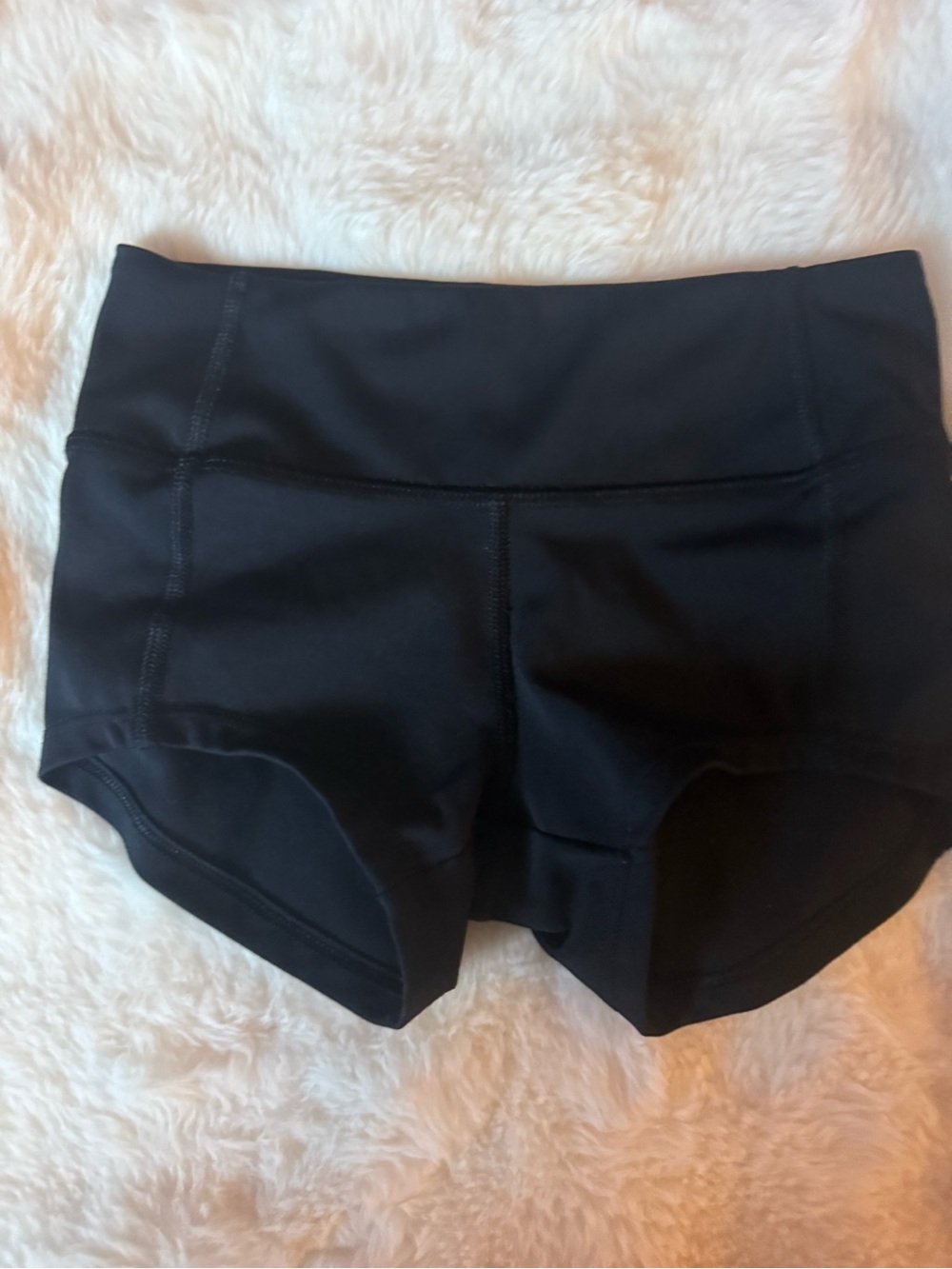 Girls' Black Athletic Shorts with Wide Waistband